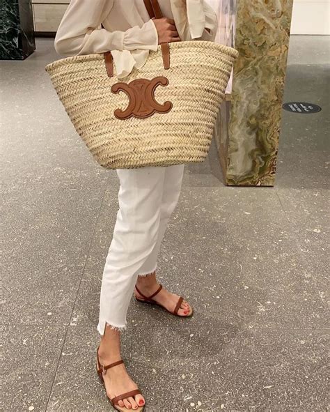 raffia bag celine|celine raffia beach bag.